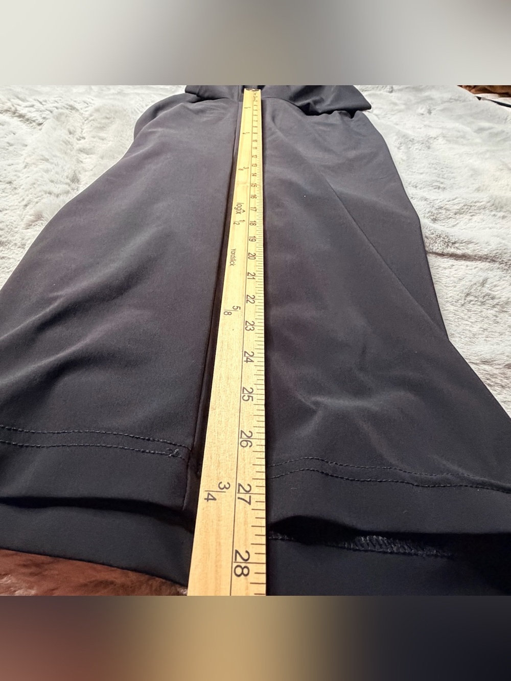 Athleta Pinnacle Cargo High Rise Trouser Black 8P Petite Extra Wide Leg 562507 - Picture 11 of 14